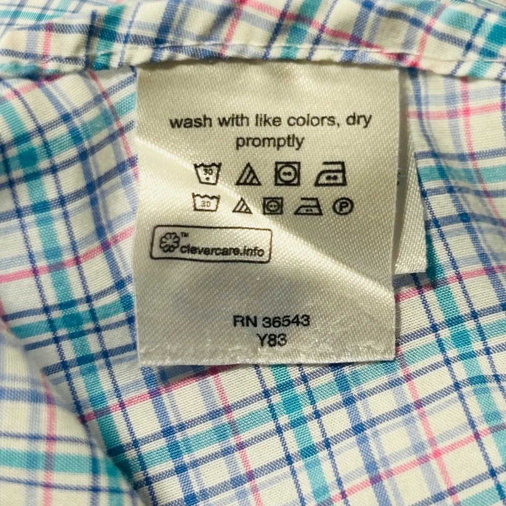 Lauren Ralph Lauren XL Mens Dress Shirt Plaid Stretch Regular Fit‎ 17 36/37